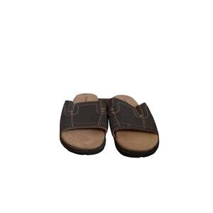 Wrangler Men's leather upper slide on sandal